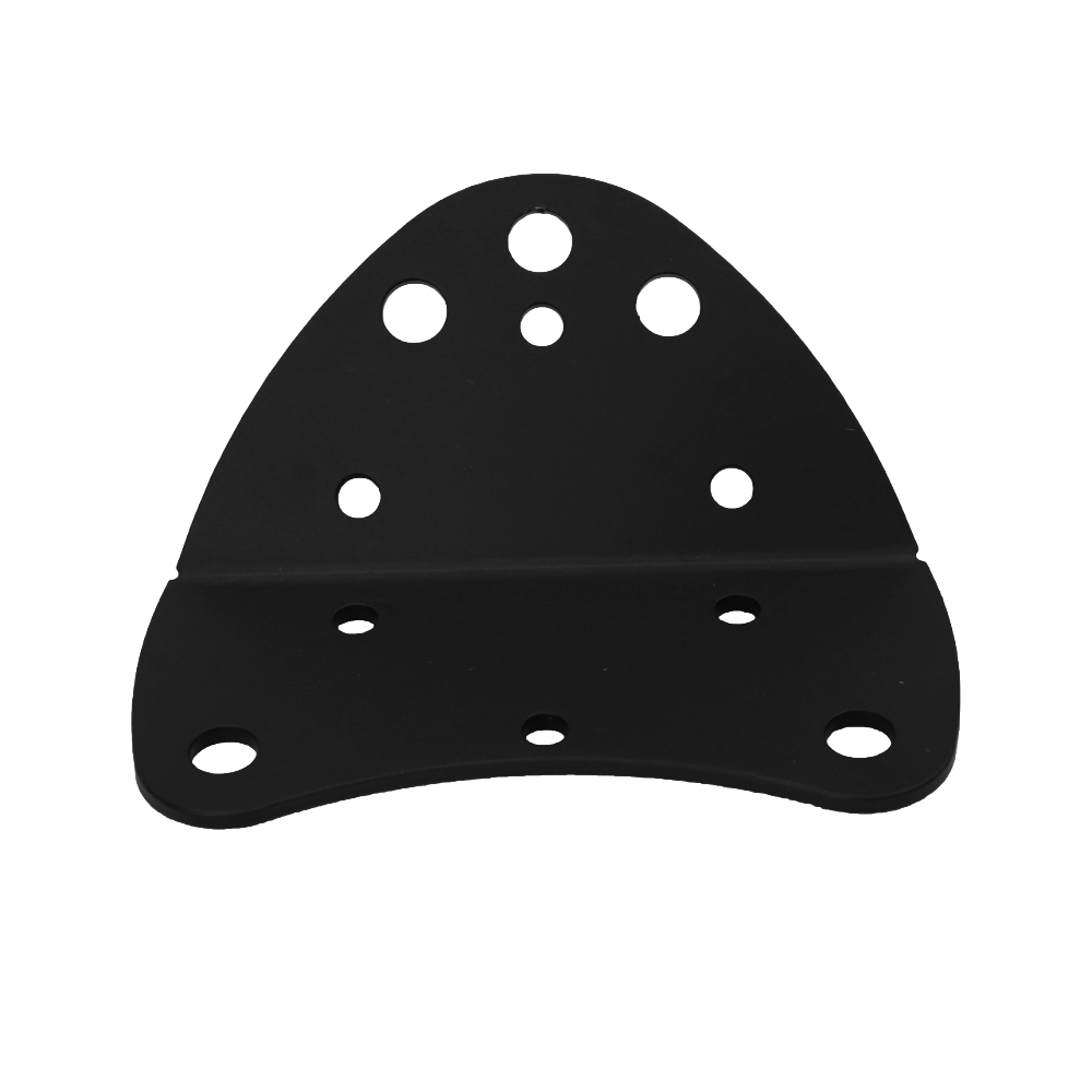 1 blk AC-LA8-BACK metal plt +3 black 1/4"x20x1/2" blts
