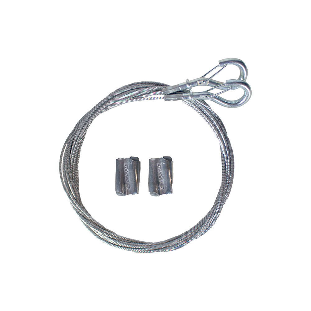 10' Hanging Cable with Carabiner and Gripple Clamp, PAIR