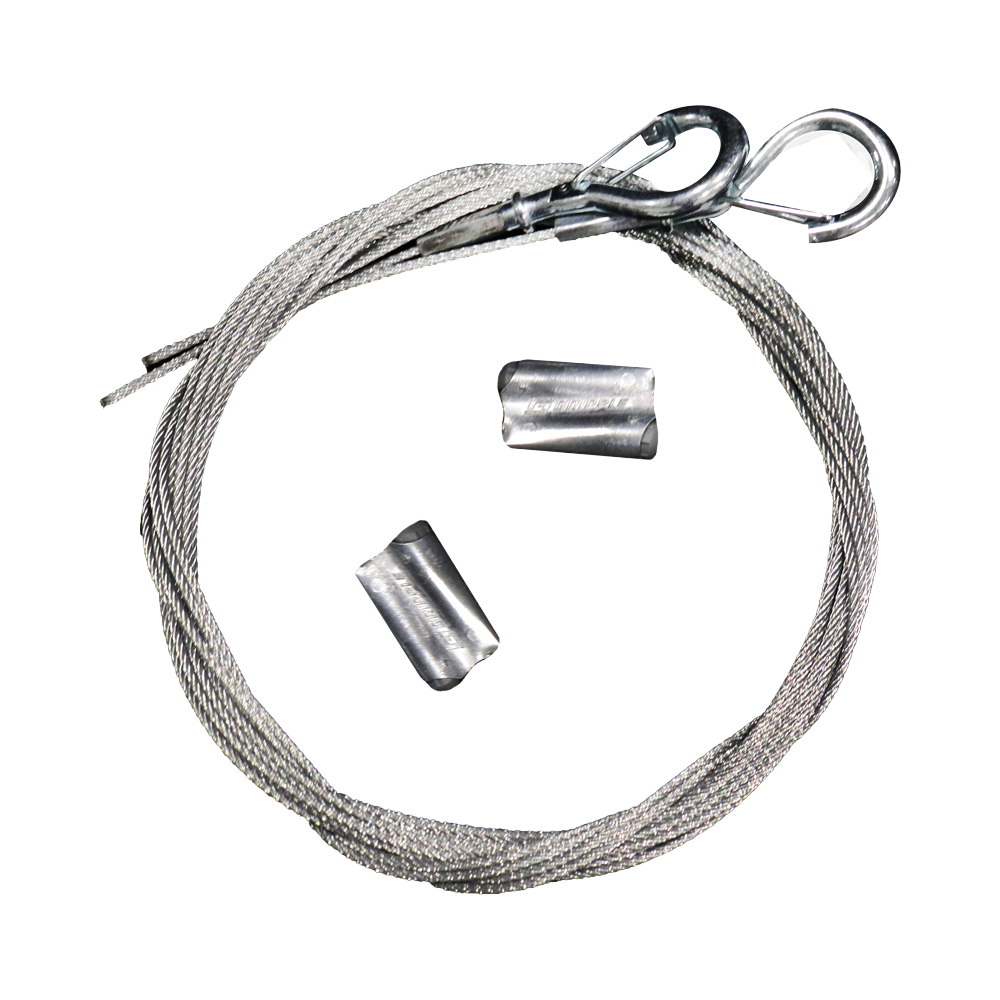 50' Hanging Cable with Carabiner and Gripple Clamp, PAIR