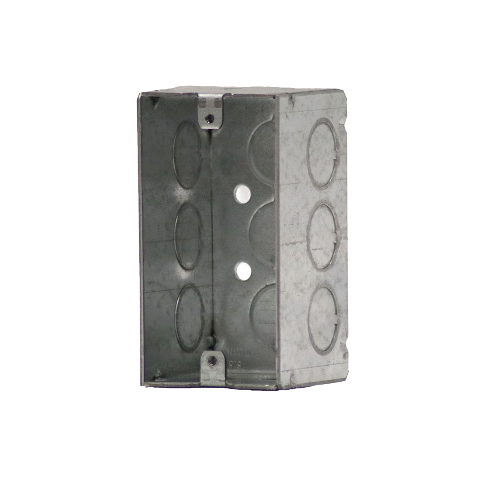 Single gang new construction 2.5" deep metal j-box [MFRPN. 670RAC]