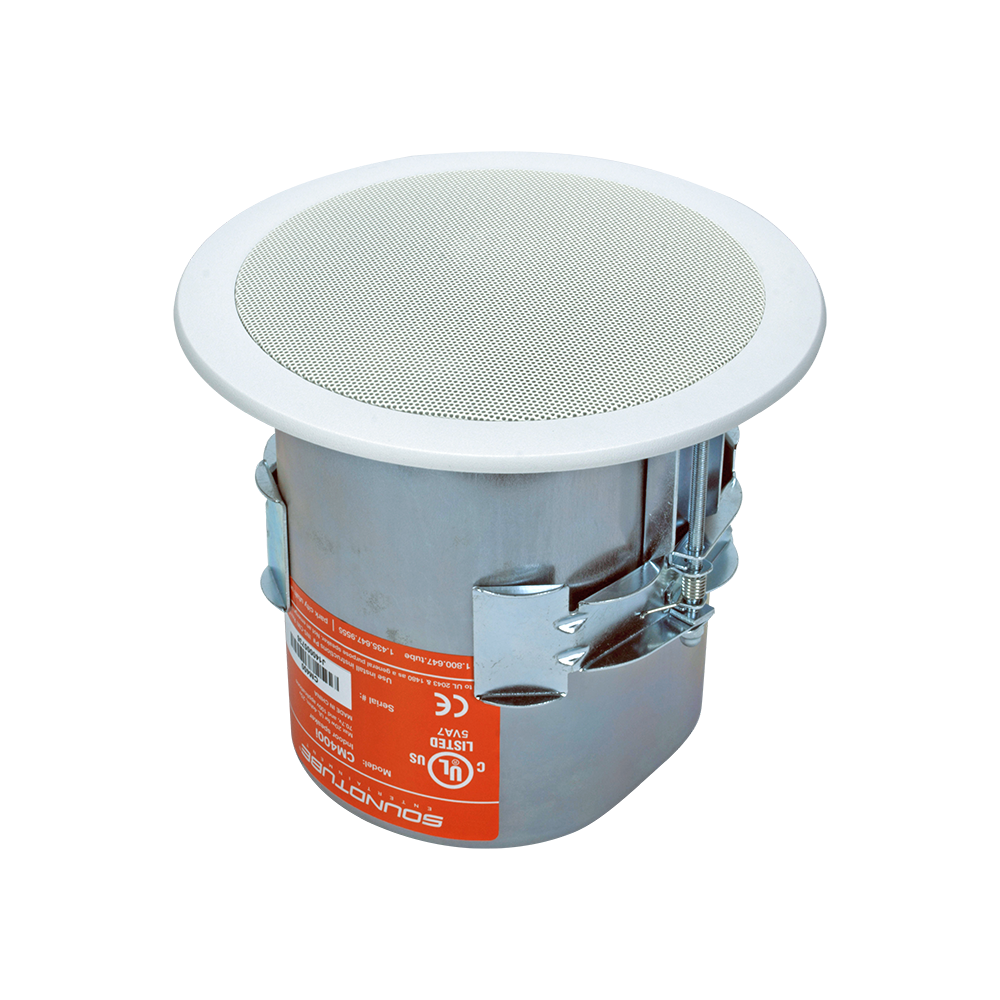 4" 2-way In Ceiling Speaker in White with BroadBeam Tweeter