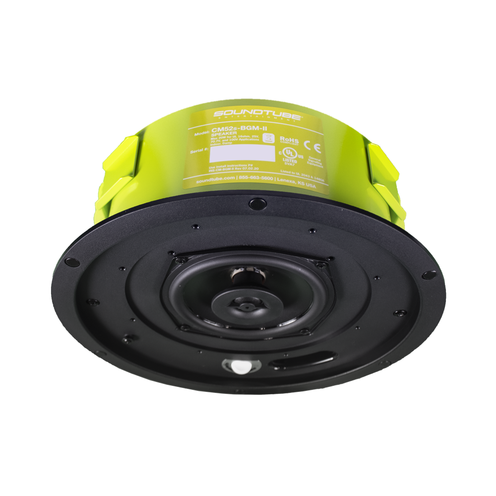5.25" In Ceiling Short Can Speaker with Black Magnetic Grille