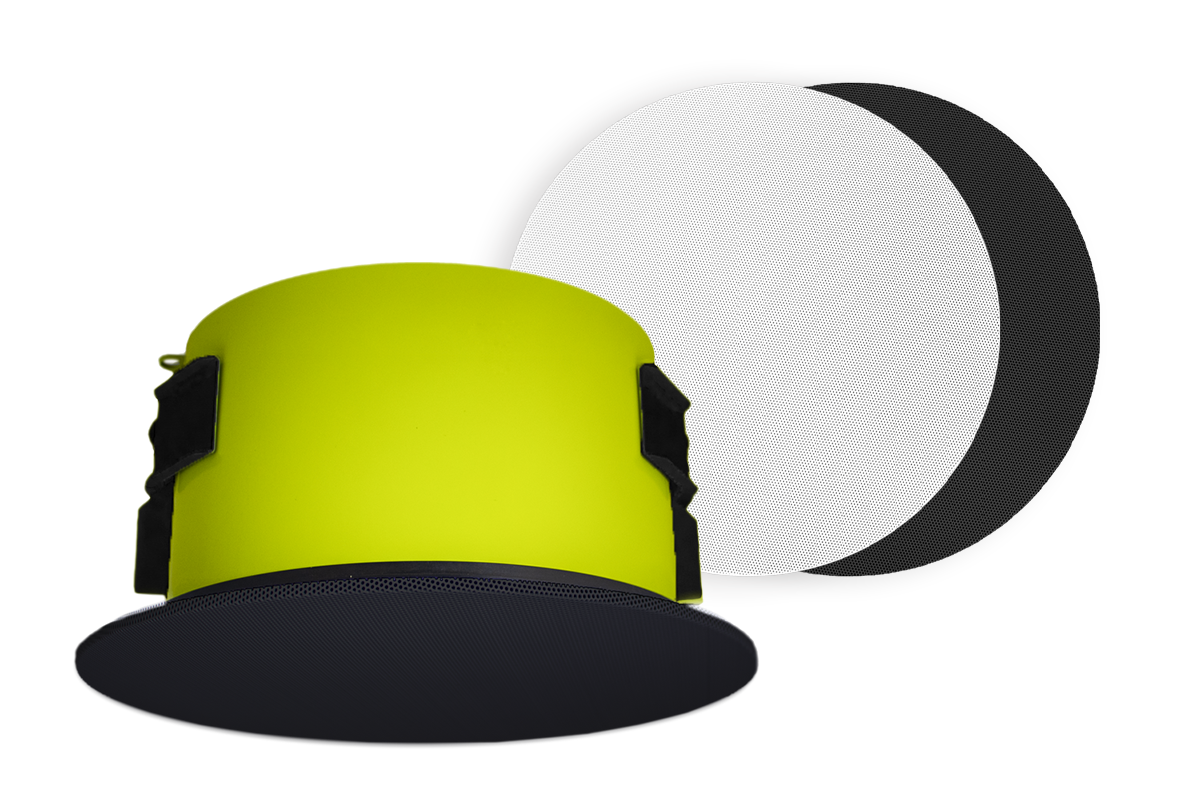 BAA/TAA Compliant 6.5" In Ceiling Speaker with Black Magnetic Grille