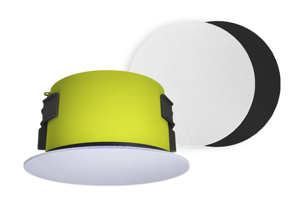 BAA/TAA Compliant 6.5" In Ceiling Speaker with White Magnetic Grille