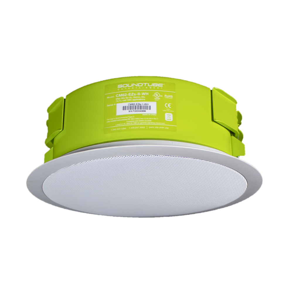 6" 2-way In Ceiling Speaker in Black with a Short Can