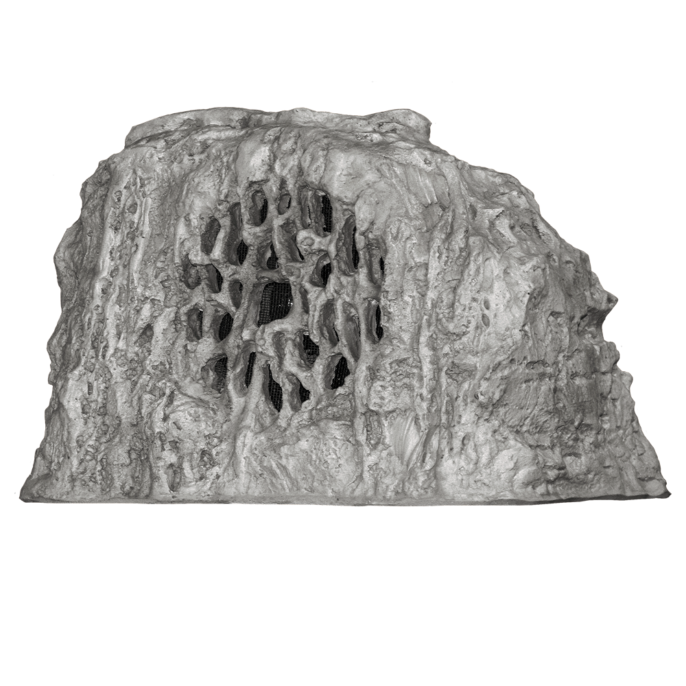 6.5" 2-way Outdoor Rock Speaker in Grey with Transformer