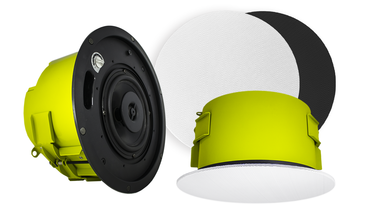 6.5" IP-Address., Dante/AES67 Spkr w White Mag. grille