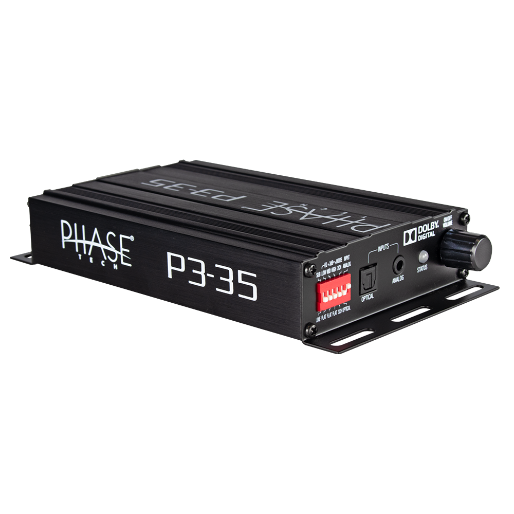 3.9" x 7.25", 3-Channel Amp w Analog Input and IR Learning