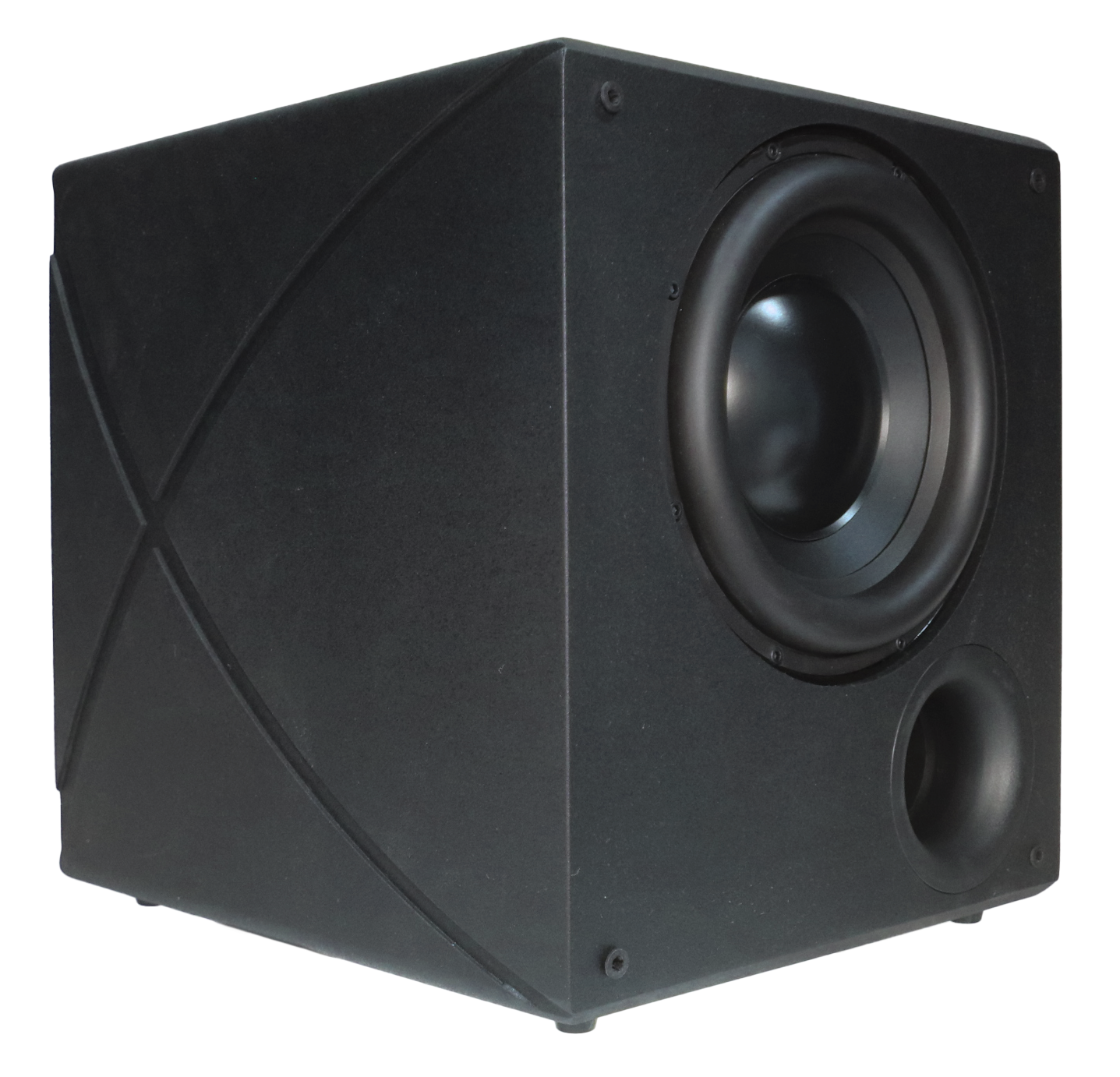 Power Lux PL-10p 10-inch Ported DSP Subwoofer in Textured Black